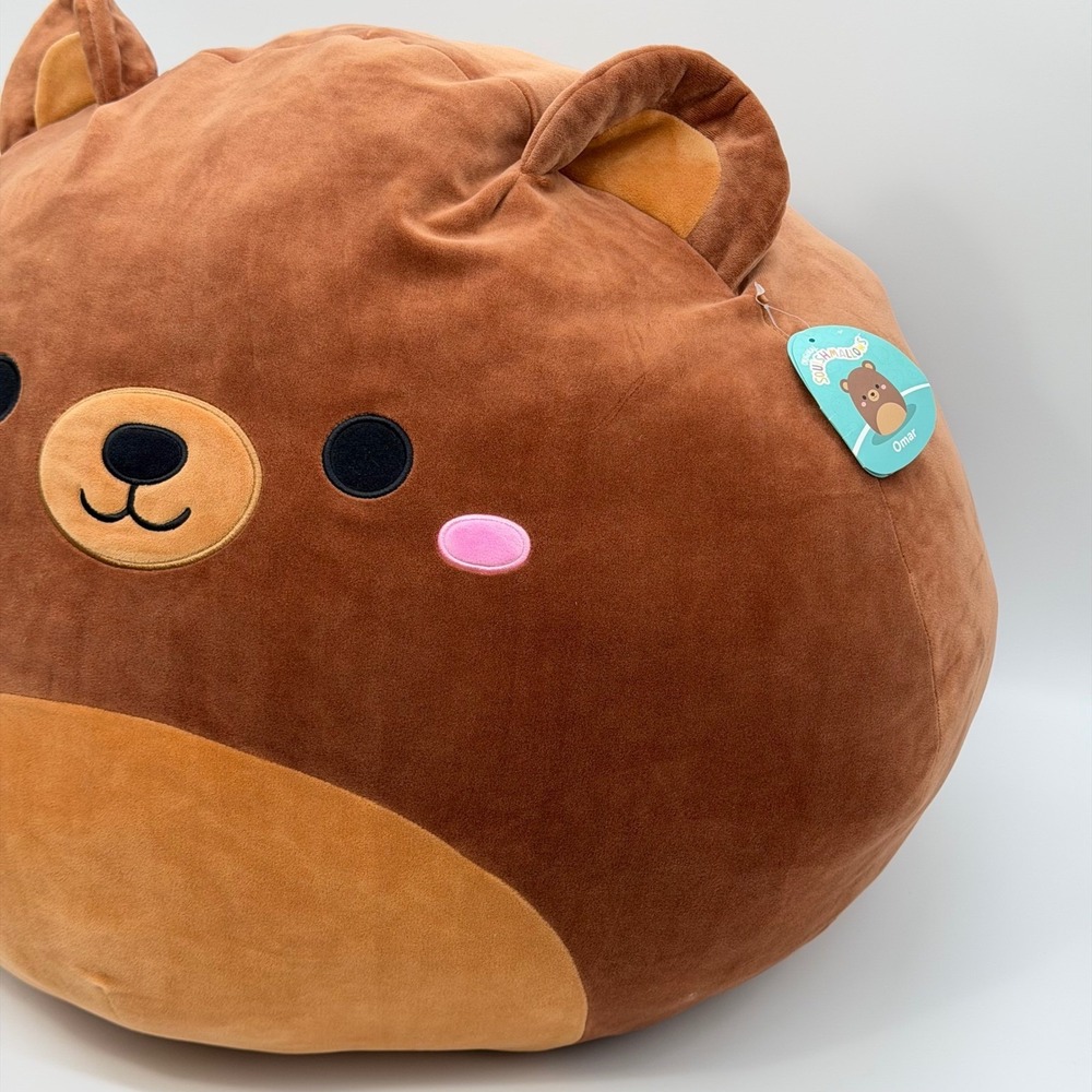 Squishmallows 24" Omar Brown Bear Large Jumbo Soft Toy Plush Stuffed Animal RARE - Picture 2 of 11